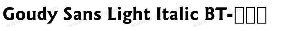 Goudy Sans Light Italic BT字体转换